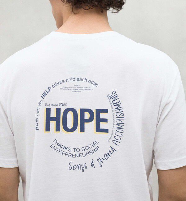 ECOALF「【WEB限定】バックプリント メッセージ Tシャツ / ACT NOW HOPE T-SHIRT」|Tシャツ・カットソー|ホワイト2