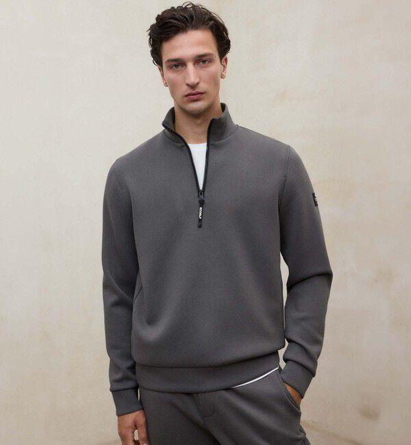 ECOALF「BETREN ハーフジップ / BETREN SWEATSHIRT MAN」|Tシャツ・カットソー|カーキ