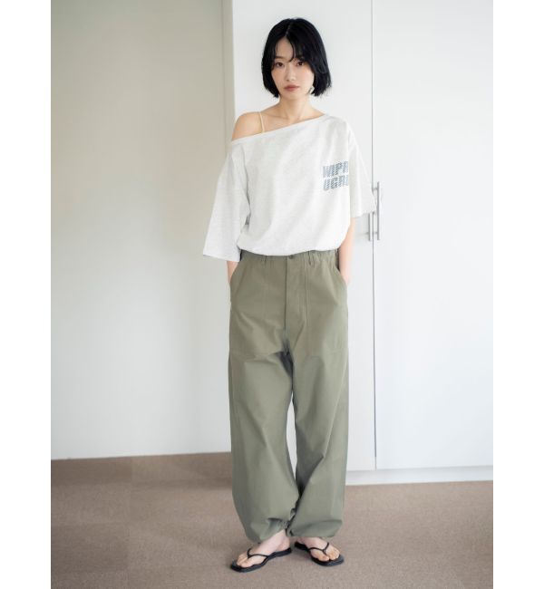 Ungrid「WAIPER別注 オフショルロゴTee」|Tシャツ・カットソー|