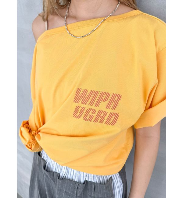 Ungrid「WAIPER別注 オフショルロゴTee」|Tシャツ・カットソー|