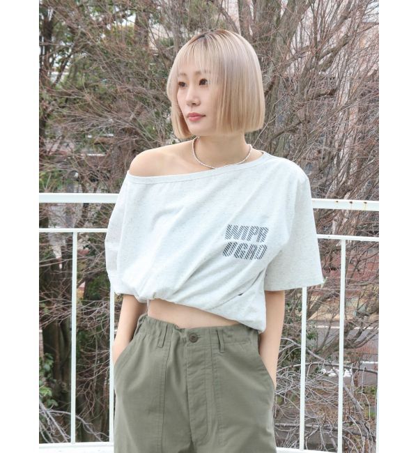 Ungrid「WAIPER別注 オフショルロゴTee」|Tシャツ・カットソー|