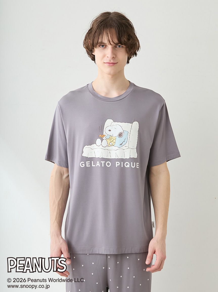 GELATO PIQUE HOMME「【PEANUTS】【HOMME】【接触冷感】ワンポイントTシャツ」|ルームウェア|