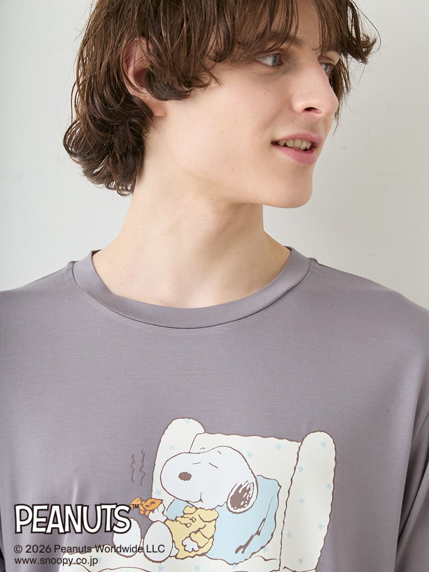 GELATO PIQUE HOMME「【PEANUTS】【HOMME】【接触冷感】ワンポイントTシャツ」|ルームウェア|