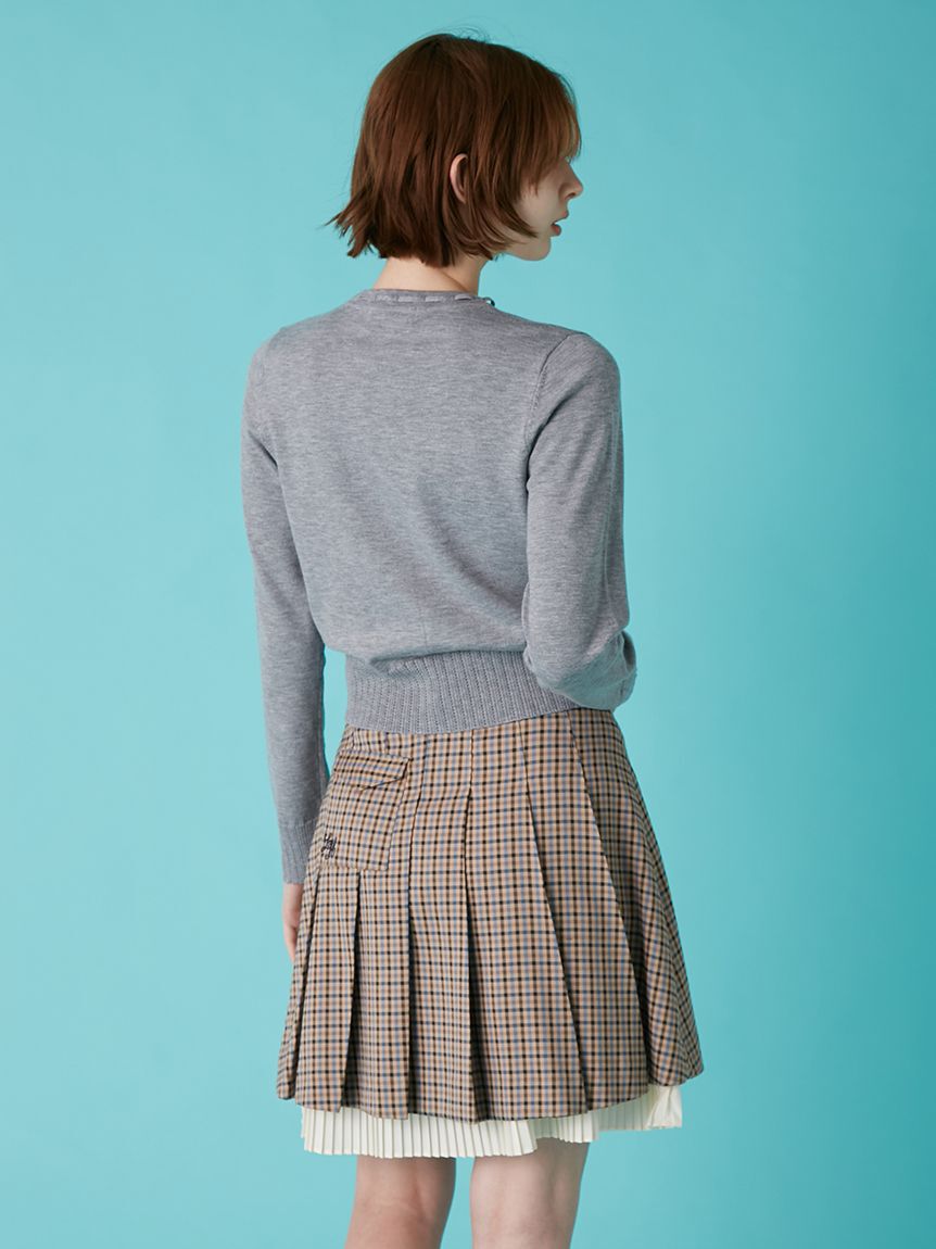 LILY BROWN「【LILY BROWN&times;Hearts2Hearts】エンブレム刺繍カーディガン」|カーディガン|