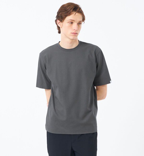 MACKINTOSH PHILOSOPHY「クルーネックTシャツ リンクスチェック」|Tシャツ・カットソー|チャコールグレー