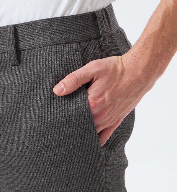 MACKINTOSH PHILOSOPHY「テーラードジャーシー パンツ ミニワッフル」|スラックス|