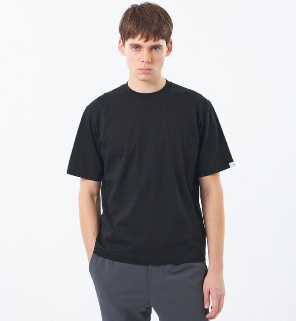 MACKINTOSH PHILOSOPHY「半袖クルーネックTシャツ リンクスシャドーボーダー」|Tシャツ・カットソー|ブラック