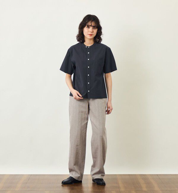 MACKINTOSH PHILOSOPHY「GREY LABEL コットンコードボイル バンドカラーシャツ」|シャツ・ブラウス|