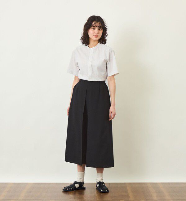 MACKINTOSH PHILOSOPHY「GREY LABEL コットンコードボイル バンドカラーシャツ」|シャツ・ブラウス|