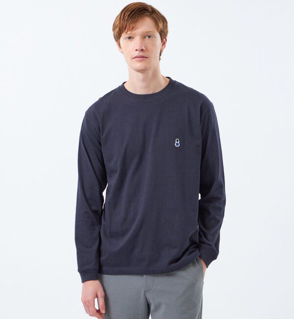MACKINTOSH PHILOSOPHY「【WEB&一部店舗限定】BUCKINGHAM BEAR 5.6オンス天竺 クルーネックロンＴ」|Tシャツ・カットソー|ネイビー