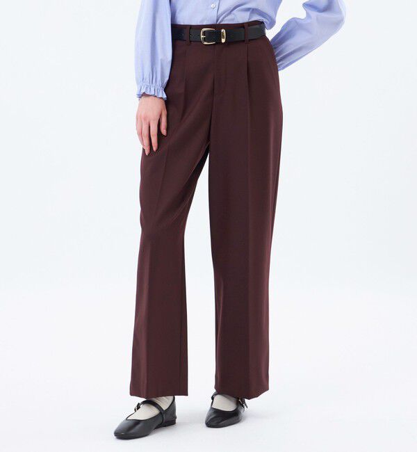 MACKINTOSH PHILOSOPHY「【MP STANDARD TROUSERS 001 WIDE FIT】WARM TWILL製」|その他|ワイン