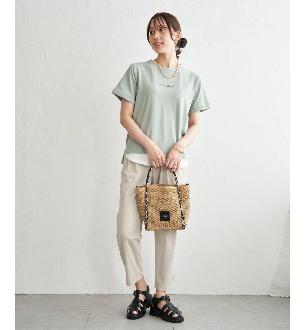 ikka「【雑誌InRed6月号掲載】鹿の子裾レイヤードプルオーバー【接触冷感】」|Tシャツ・カットソー|