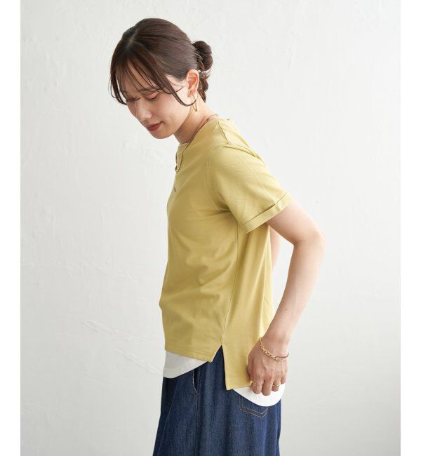 ikka「【雑誌InRed6月号掲載】鹿の子裾レイヤードプルオーバー【接触冷感】」|Tシャツ・カットソー|
