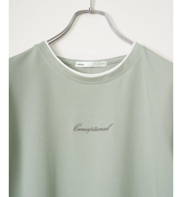 ikka「【雑誌InRed6月号掲載】鹿の子裾レイヤードプルオーバー【接触冷感】」|Tシャツ・カットソー|