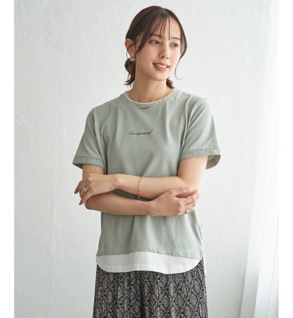 ikka「【雑誌InRed6月号掲載】鹿の子裾レイヤードプルオーバー【接触冷感】」|Tシャツ・カットソー|