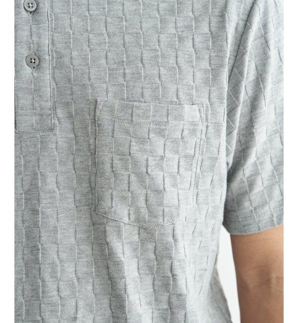 IKKA LOUNGE「冷感リンクスジャカード市松ポロシャツ」|Tシャツ・カットソー|