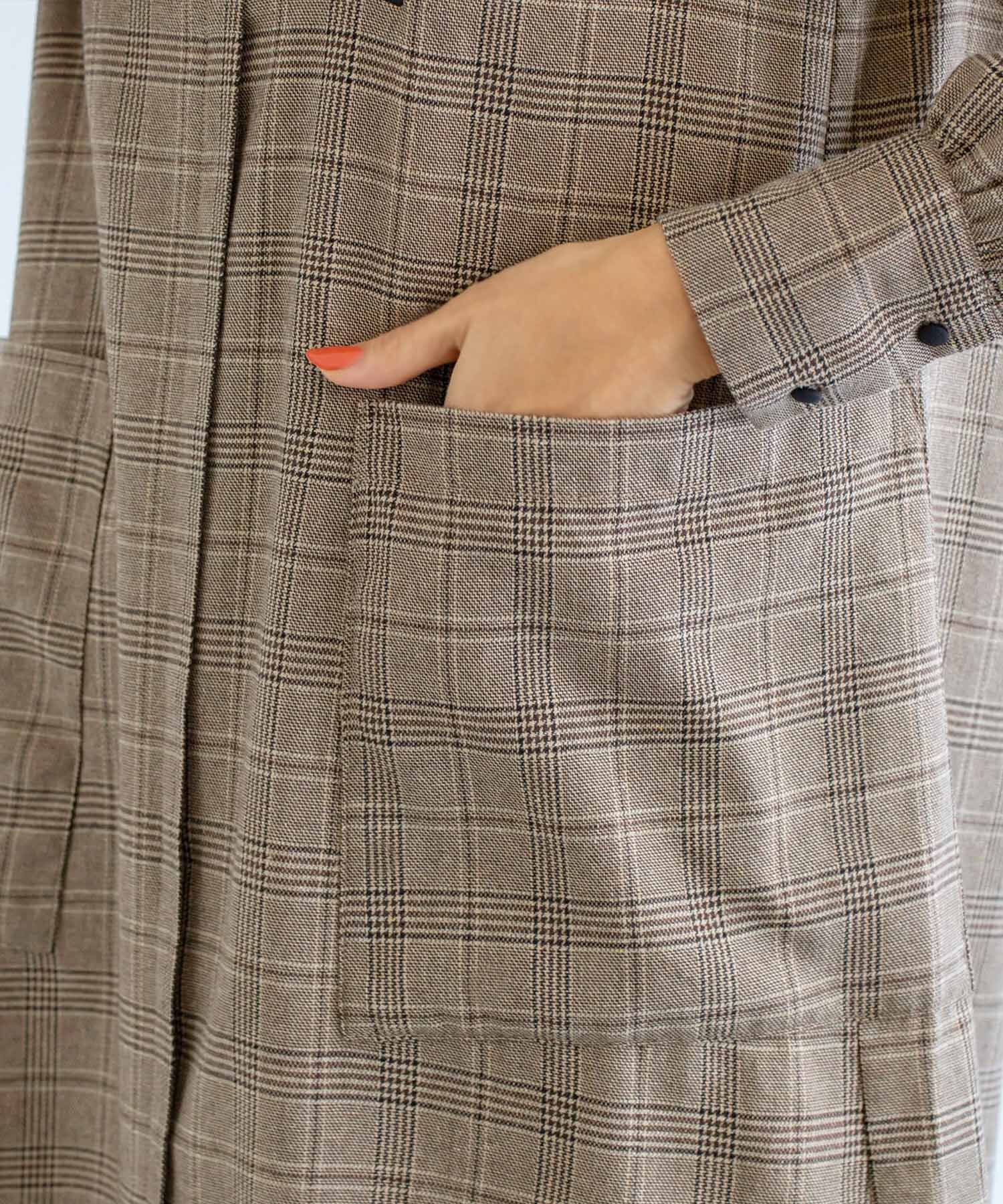 STYLE DELI「【LUXE】グレンチェック柄プリーツ切替ワンピース」|ワンピース|