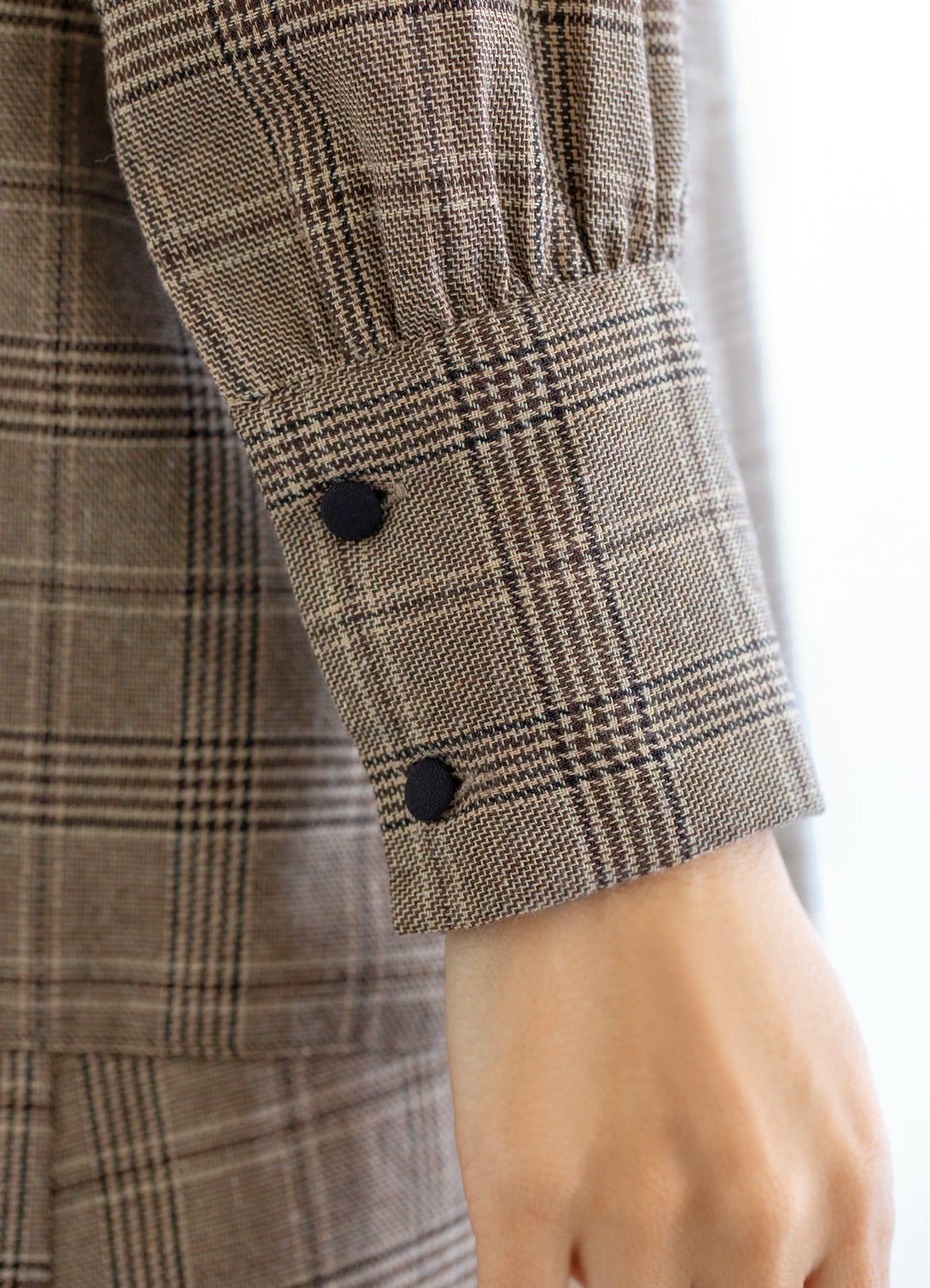 STYLE DELI「【LUXE】グレンチェック柄プリーツ切替ワンピース」|ワンピース|
