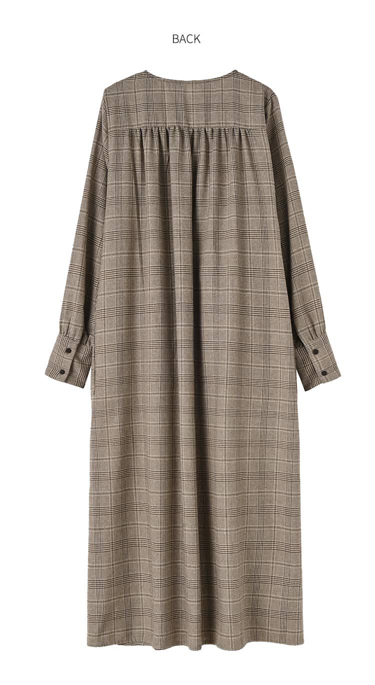 STYLE DELI「【LUXE】グレンチェック柄プリーツ切替ワンピース」|ワンピース|