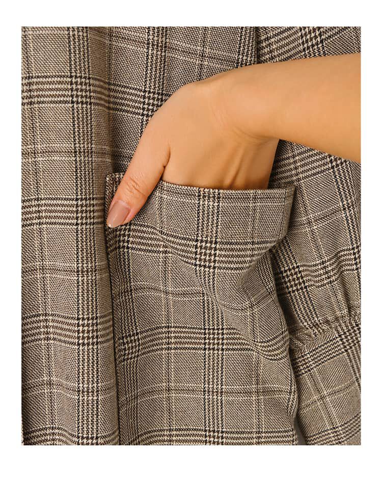 STYLE DELI「【LUXE】グレンチェック柄プリーツ切替ワンピース」|ワンピース|