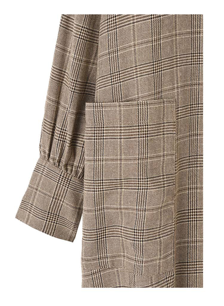 STYLE DELI「【LUXE】グレンチェック柄プリーツ切替ワンピース」|ワンピース|