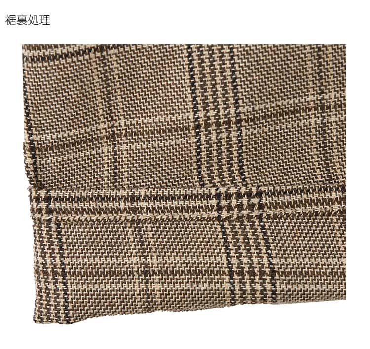 STYLE DELI「【LUXE】グレンチェック柄プリーツ切替ワンピース」|ワンピース|