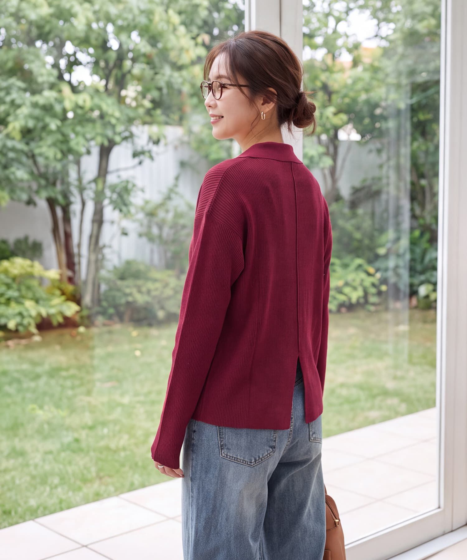 STYLE DELI「【LUXE】シャリ感リブ編みニットシャツ」|シャツ・ブラウス|