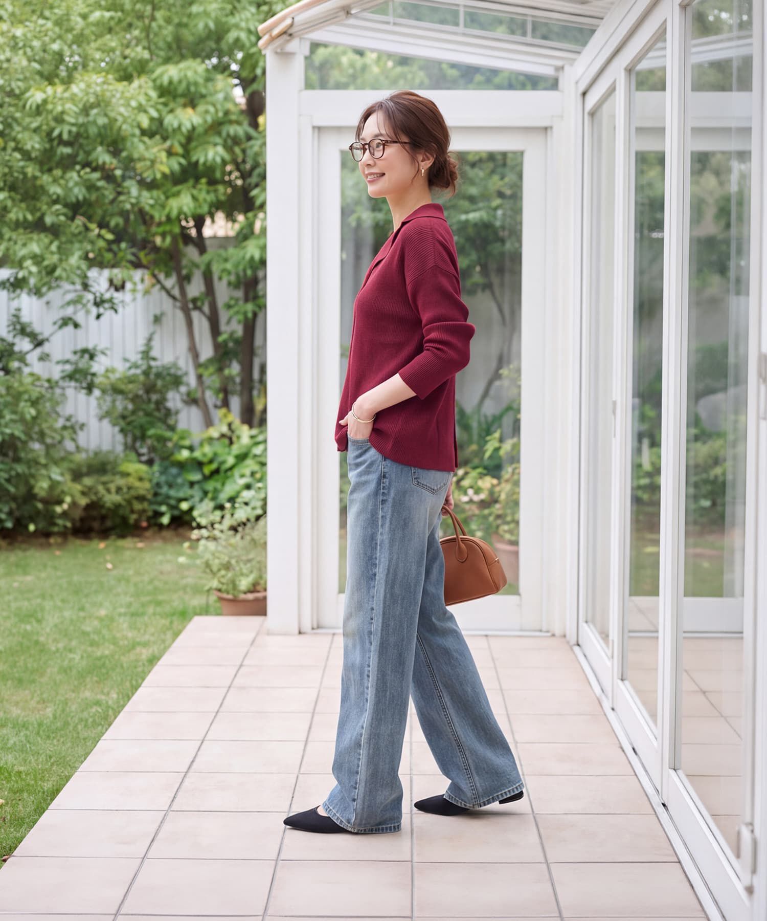 STYLE DELI「【LUXE】シャリ感リブ編みニットシャツ」|シャツ・ブラウス|