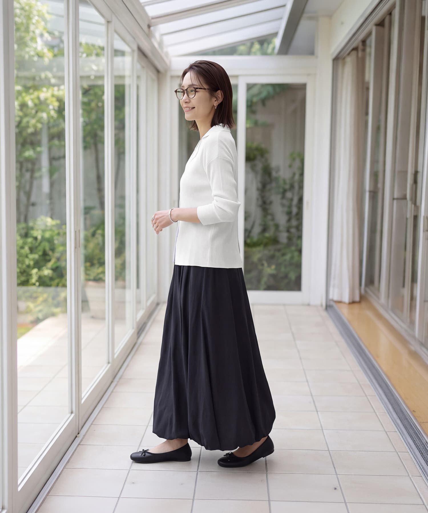 STYLE DELI「【LUXE】シャリ感リブ編みニットシャツ」|シャツ・ブラウス|
