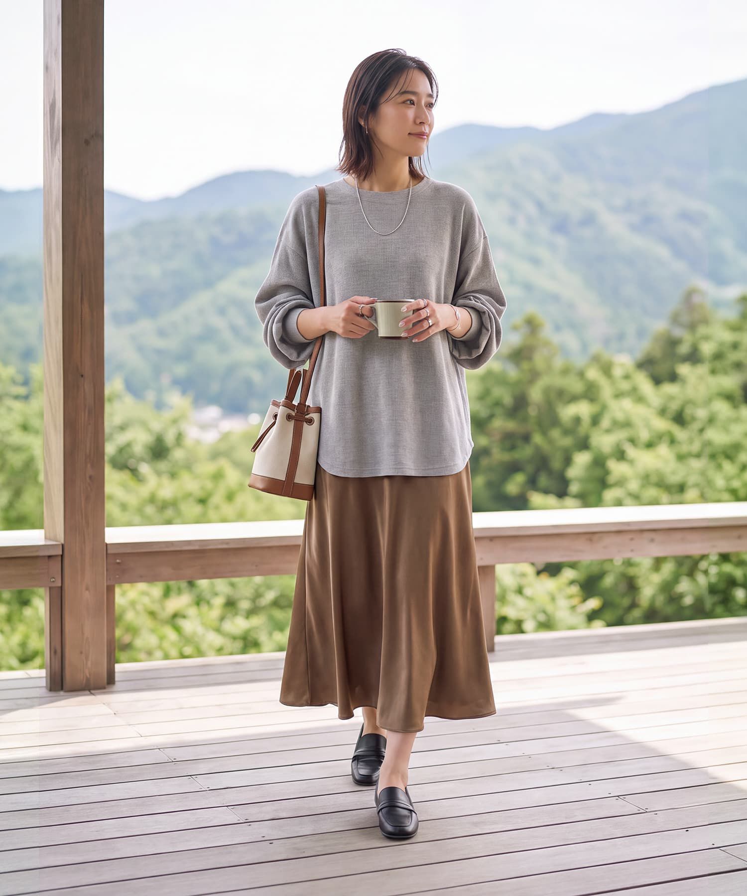 STYLE DELI「【DELI by】ふんわりワッフル素材のリラックスプルオーバー」|Tシャツ・カットソー|