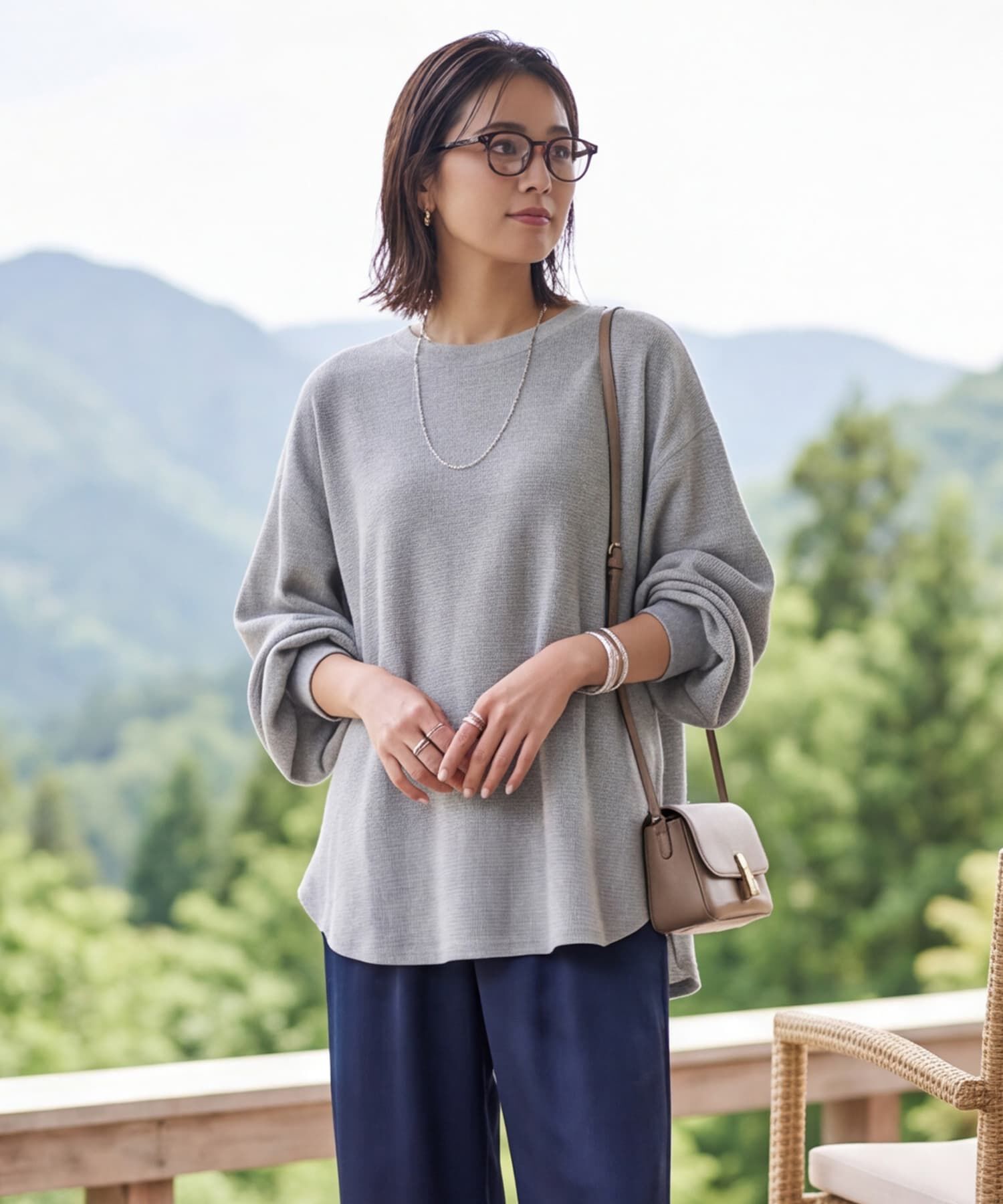 STYLE DELI「【DELI by】ふんわりワッフル素材のリラックスプルオーバー」|Tシャツ・カットソー|