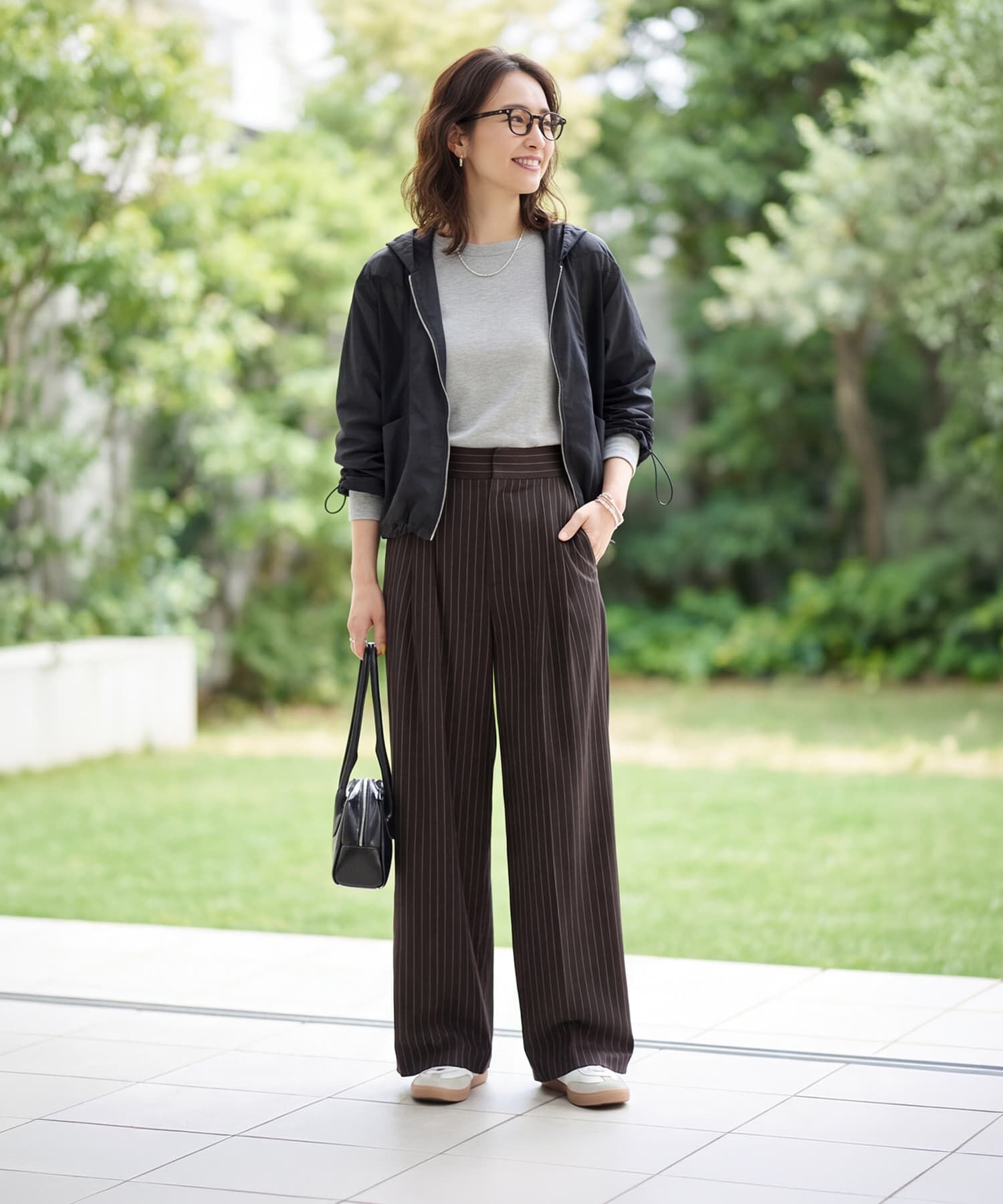STYLE DELI「ピンストライプ柄タックワイドパンツ」|その他|