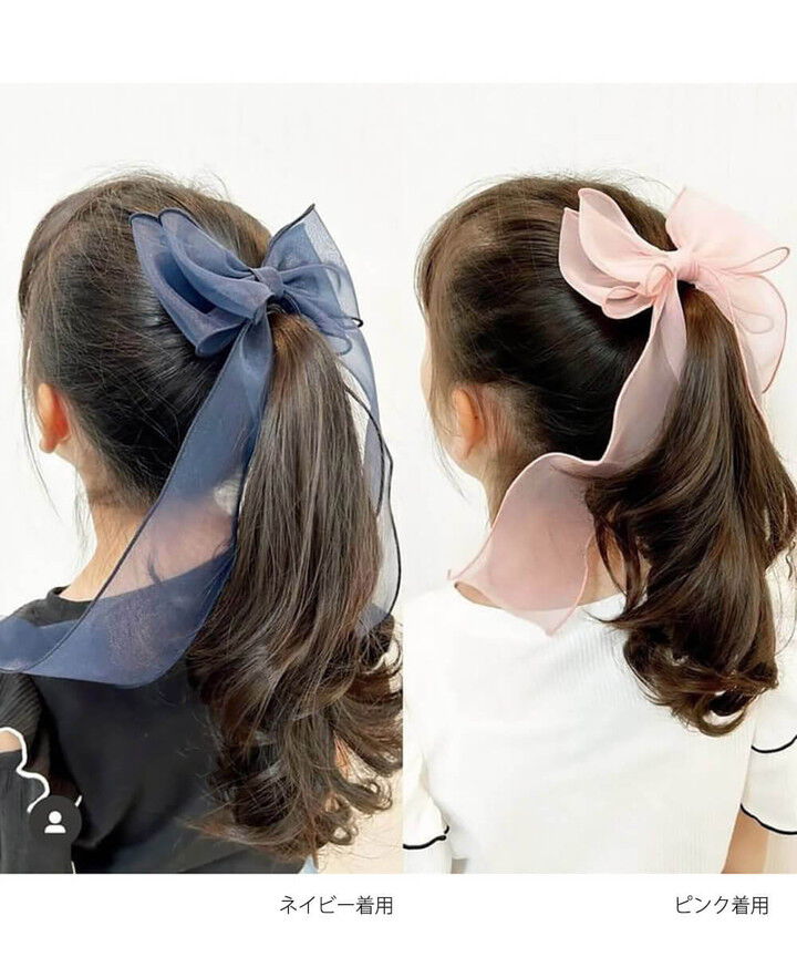 BACKYARD FAMILY「キッズ ヘアゴム リボン 通販 オーガンジー 38042101 アンジュオーガンジーリボンヘアゴム」|ヘアゴム・シュシュ|