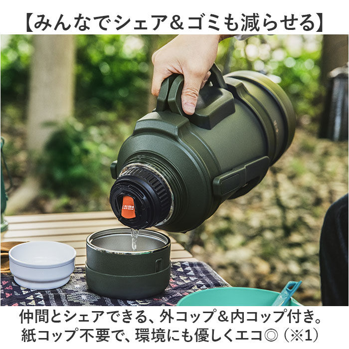 BACKYARD FAMILY「ピーコック 水筒 4リットル 通販 peacock ステンレスボトル 4L 大容量 ボトル 魔法瓶」|食器・キッチングッズ|