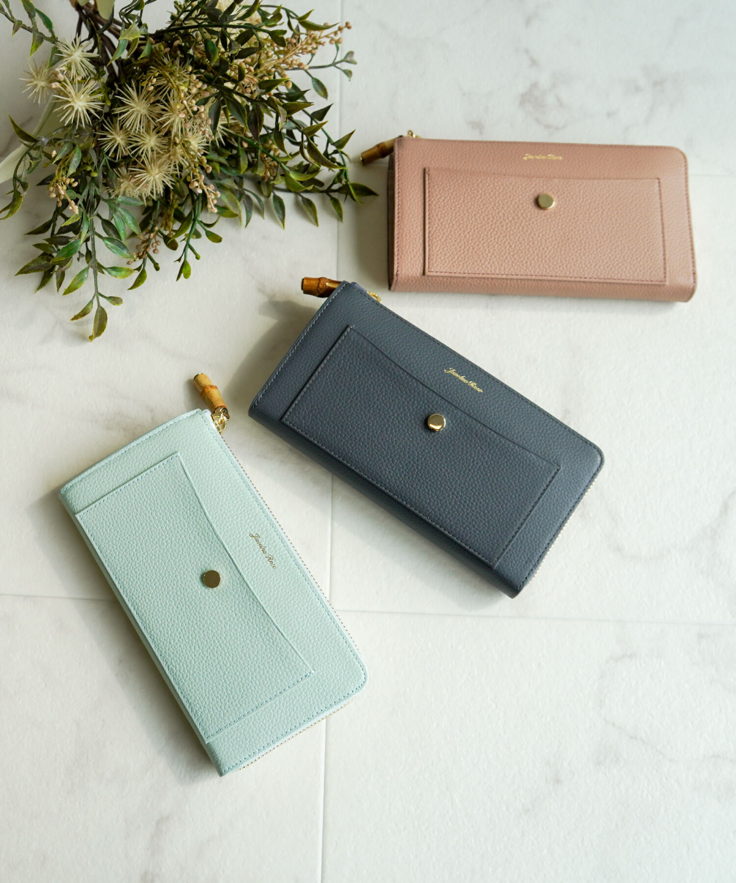 Jewelna Rose「Jewelna Rose フォリー・ウォレット 本革 長財布 大容量 15147」|財布|