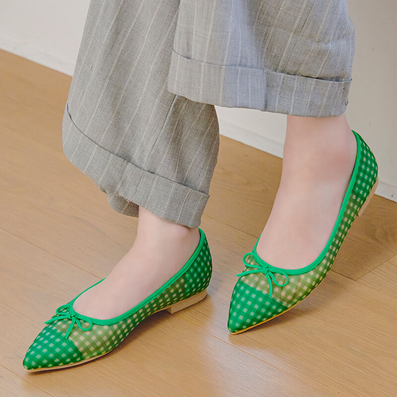 WA Oriental TRaffic「ギンガムチェック  シアー パンプス /62105」|パンプス|GREEN