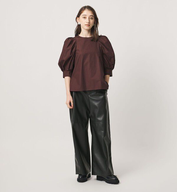 UNITED ARROWS「レザーライク ワイドパンツ‐ウォッシャブル‐」|その他|