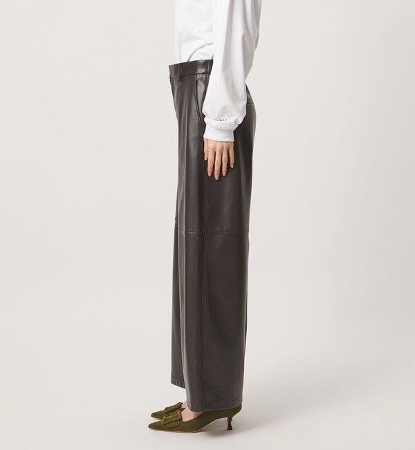 UNITED ARROWS「レザーライク ワイドパンツ‐ウォッシャブル‐」|その他|