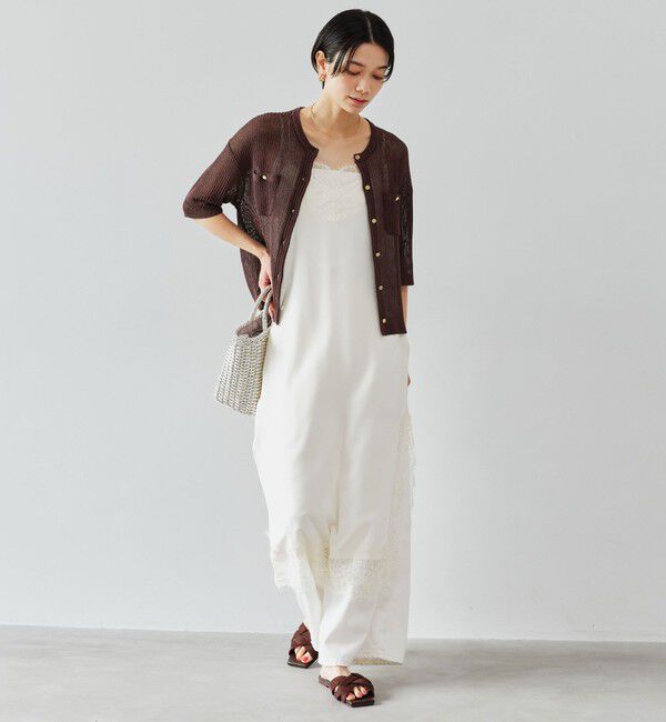 UNITED ARROWS green label relaxing「デイリーメッシュカーデ ウォッシャブル」|カーディガン|