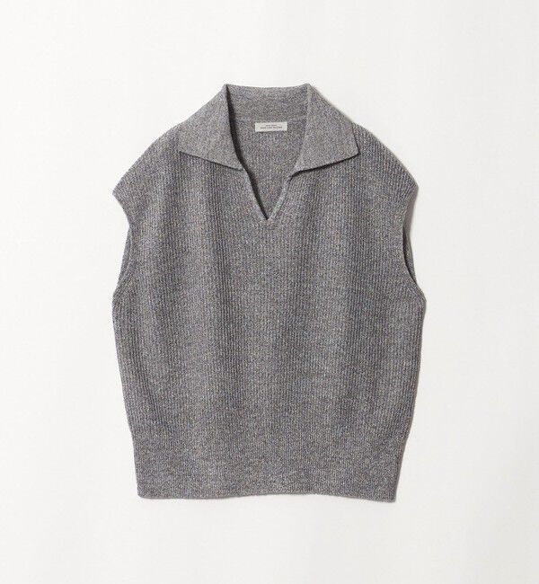 UNITED ARROWS green label relaxing「メランジ スキッパー ニット ベスト」|ベスト・ジレ|DK.GRAY
