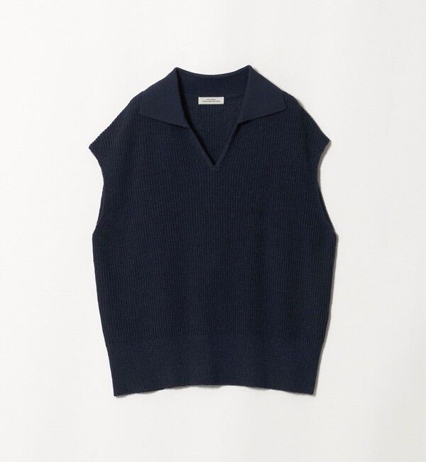 UNITED ARROWS green label relaxing「メランジ スキッパー ニット ベスト」|ベスト・ジレ|NAVY