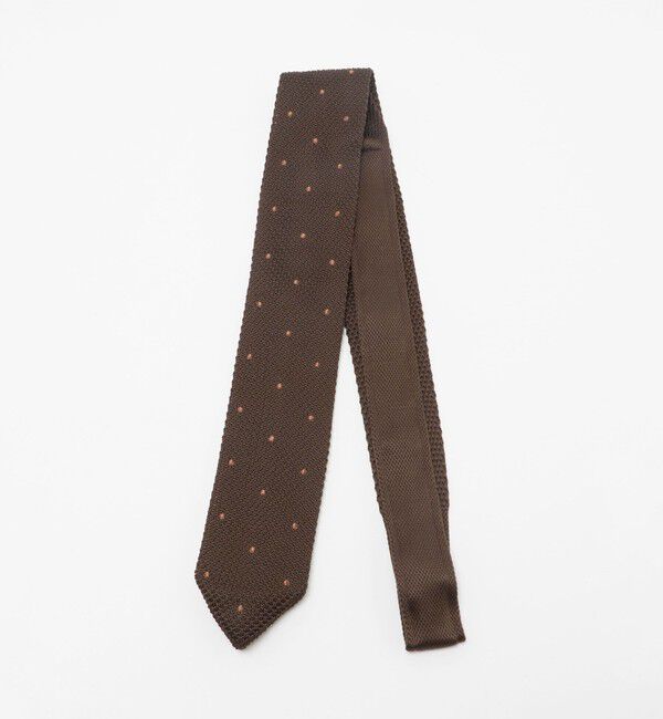 UNITED ARROWS green label relaxing「GLR ポリエステル ウォッシャブル ニット ドット ネクタイ ニットタイ」|ネクタイ・蝶ネクタイ|DK.BROWN