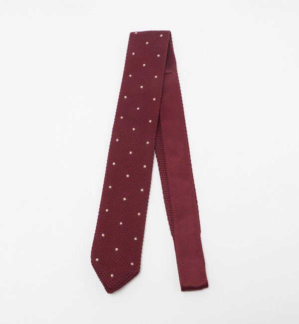 UNITED ARROWS green label relaxing「GLR ポリエステル ウォッシャブル ニット ドット ネクタイ ニットタイ」|ネクタイ・蝶ネクタイ|WINE