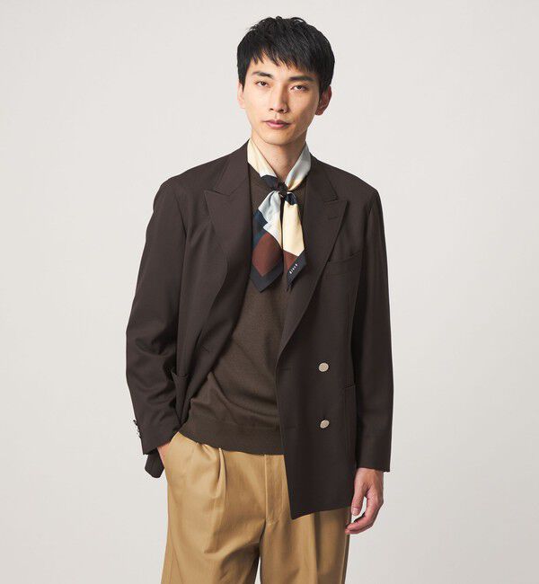 UNITED ARROWS green label relaxing「A+ MOULINE ポリエステル クルーネック ニット」|ニット・セーター|