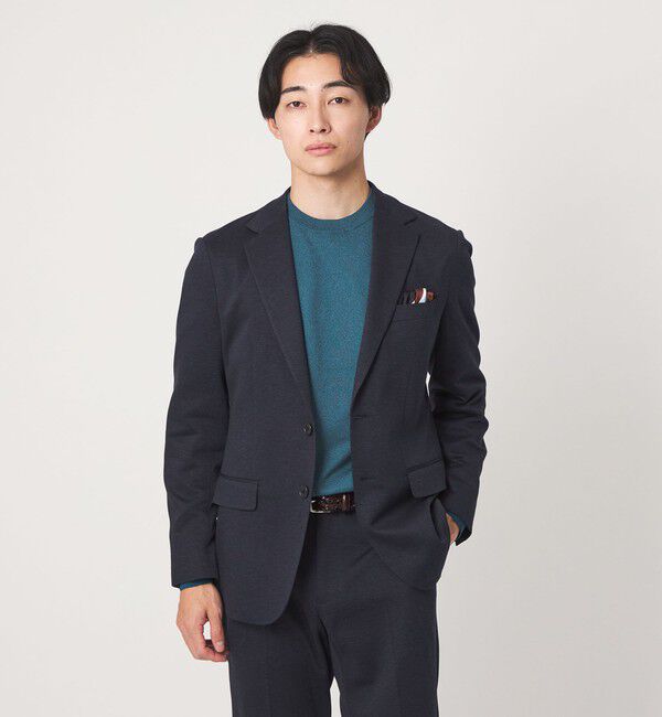 UNITED ARROWS green label relaxing「A+ MOULINE ポリエステル クルーネック ニット」|ニット・セーター|