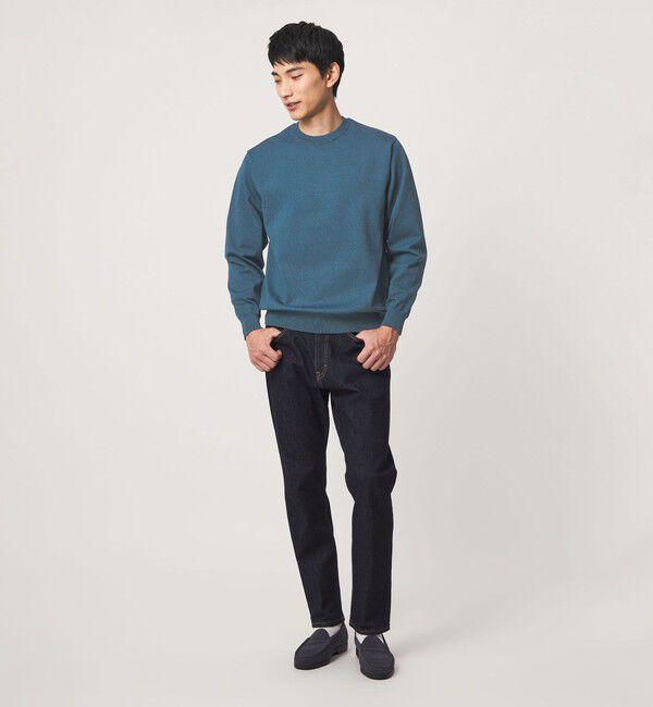 UNITED ARROWS green label relaxing「A+ MOULINE ポリエステル クルーネック ニット」|ニット・セーター|