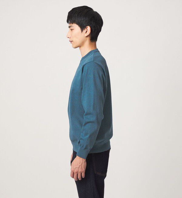 UNITED ARROWS green label relaxing「A+ MOULINE ポリエステル クルーネック ニット」|ニット・セーター|