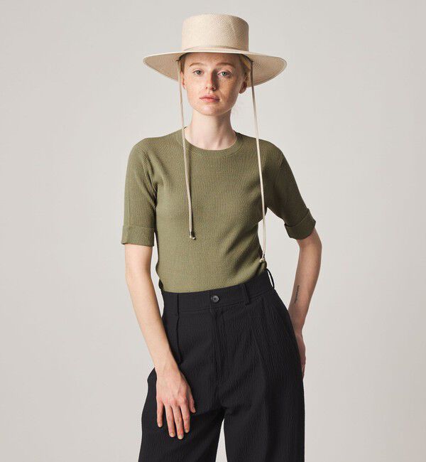 STEVEN ALAN「＜Steven Alan＞リブ プルオーバー ニット」|ニット・セーター|OLIVE