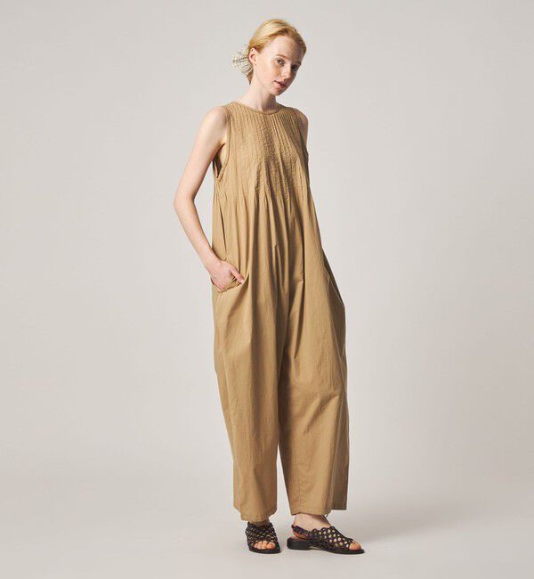 STEVEN ALAN「＜Steven Alan＞コットン ポプリン ピンタック オールインワン」|オールインワン|BEIGE