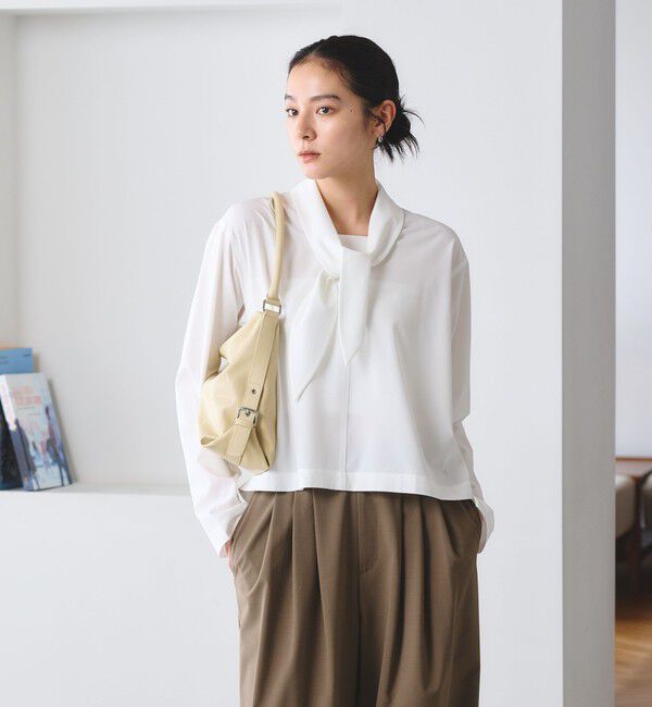 BEAUTY&YOUTH UNITED ARROWS「【WEB限定 Wardrobe DAILY MINIMAL】スカーフ ボウタイブラウス ウォッシャブル」|シャツ・ブラウス|
